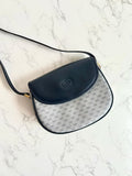Gucci blue and black old flower half moon side backpack/oblique backpack/shoulder bag