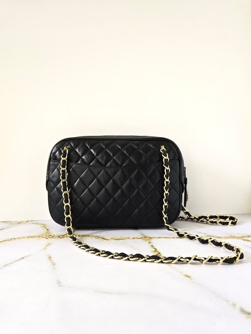 Chanel 經典黑金色小相機包/單肩包/側背包