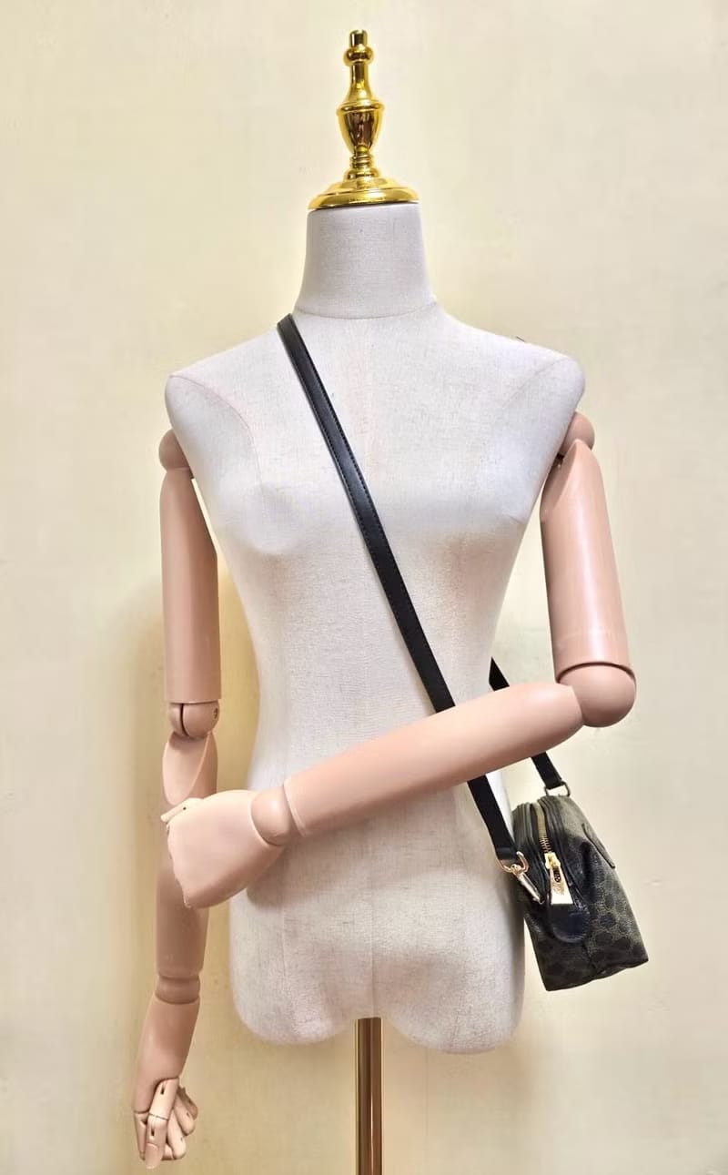 Celine black monogram cloud bag/shoulder bag/side bag/crossbody bag