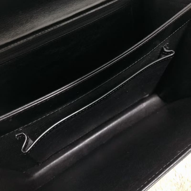 Rare Celine Black and Gold Oval Horse Carriage Two-Way Accordion Bag/Shoulder Bag/Crossbody Bag