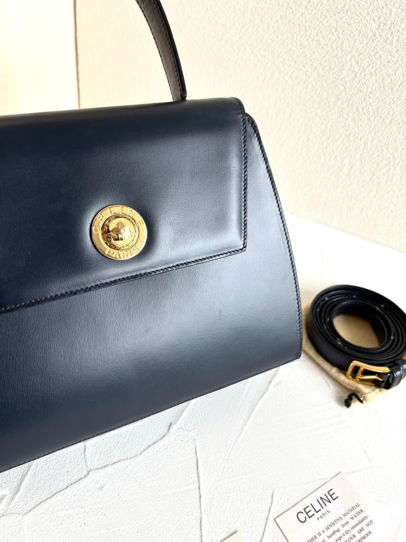 Celine black gold planet shoulder bag/side bag/oblique bag/handbag