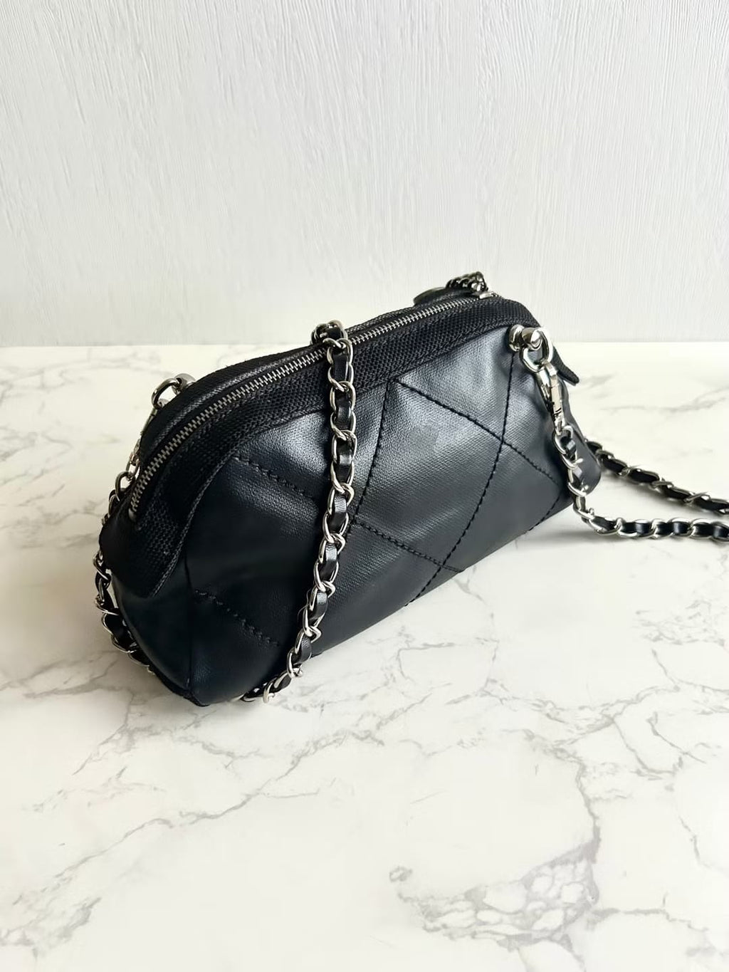 Chanel Black Half Moon Crossbody Bag / Shoulder Bag