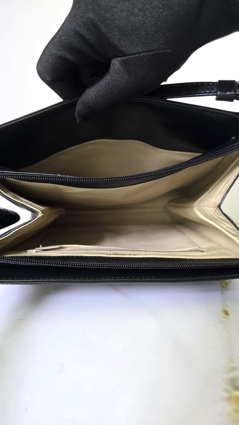 Loewe Rare Black Silver-Stamped Mini Anagram Crossbody Bag/Shoulder Bag/Tote Bag