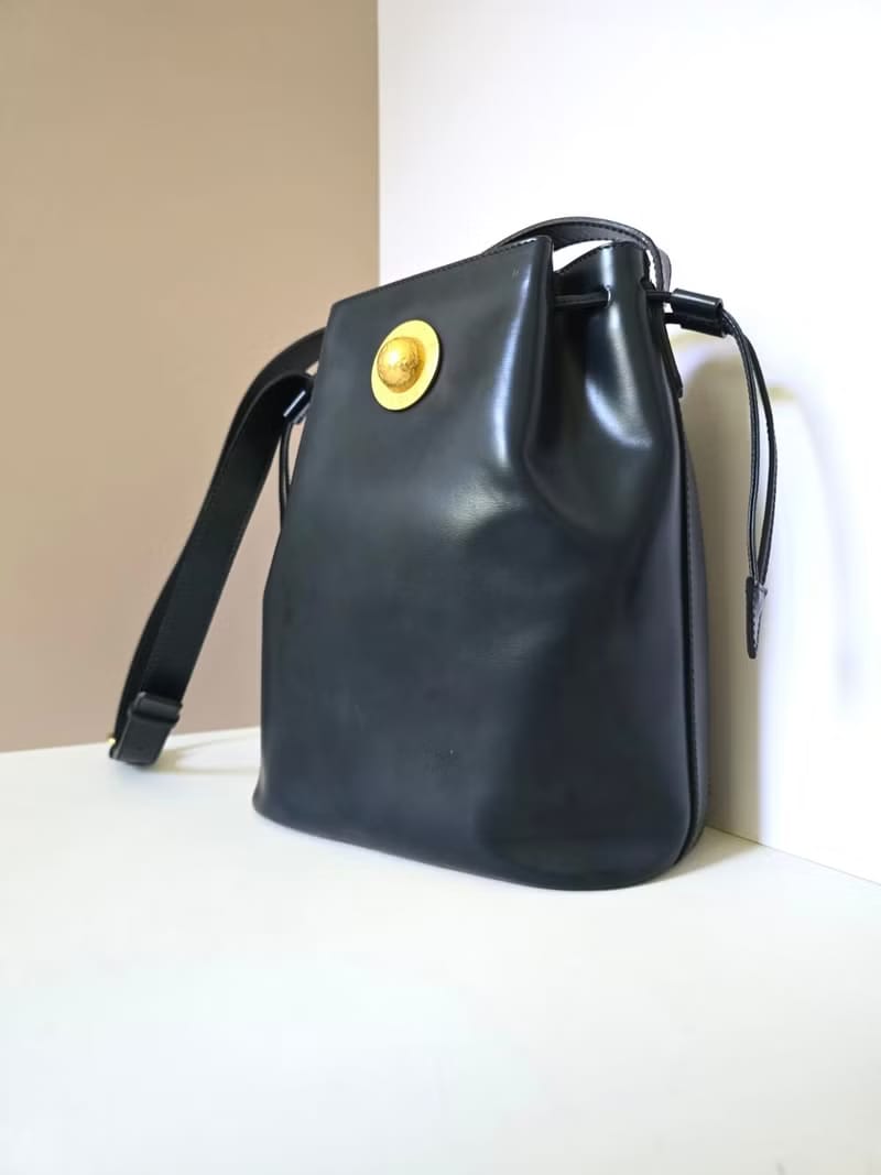 Celine black gold planet bucket bag/shoulder bag/side bag/crossbody bag