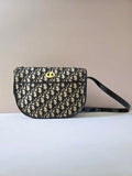 Dior Black Oblique Saddle Bag/Shoulder Bag/Crossbody Bag