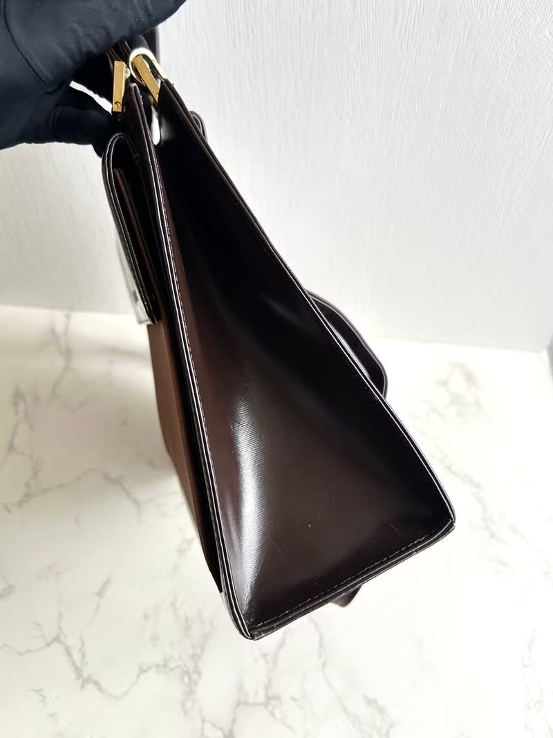 YSL Saint Laurent 拼色皮革凱莉包/斜背包/單肩包/側背包