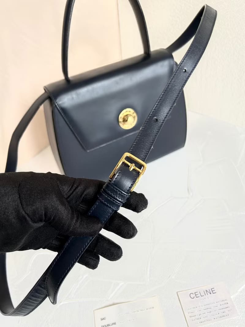 Celine black gold planet shoulder bag/side bag/oblique bag/handbag