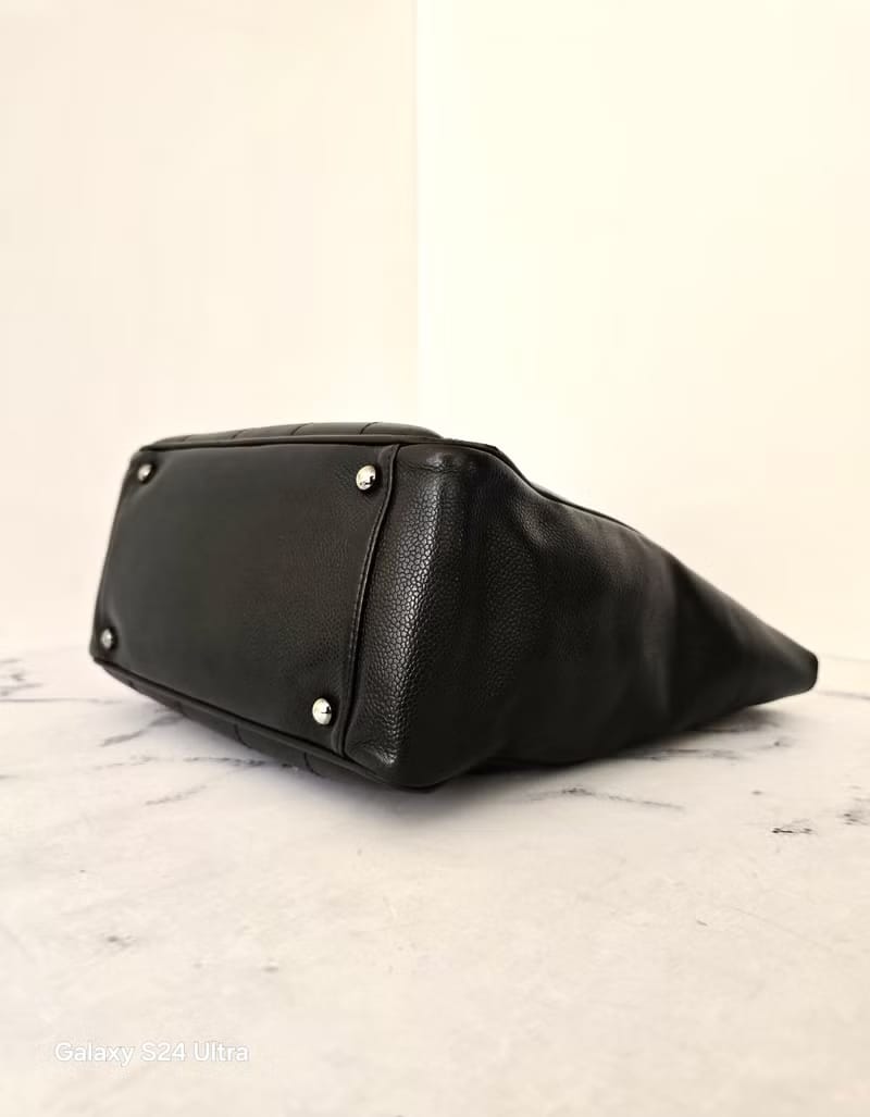 Chanel Black Quilted Caviar Leather Tote/Crossbody Bag/Shoulder Bag
