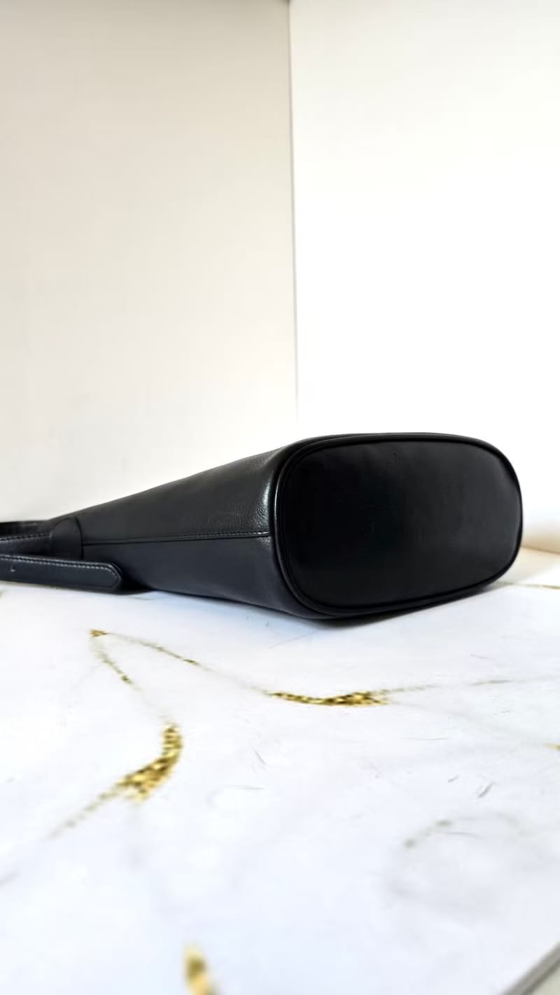 Dior黑藍色極簡托特包/單肩包/側背包/水桶包