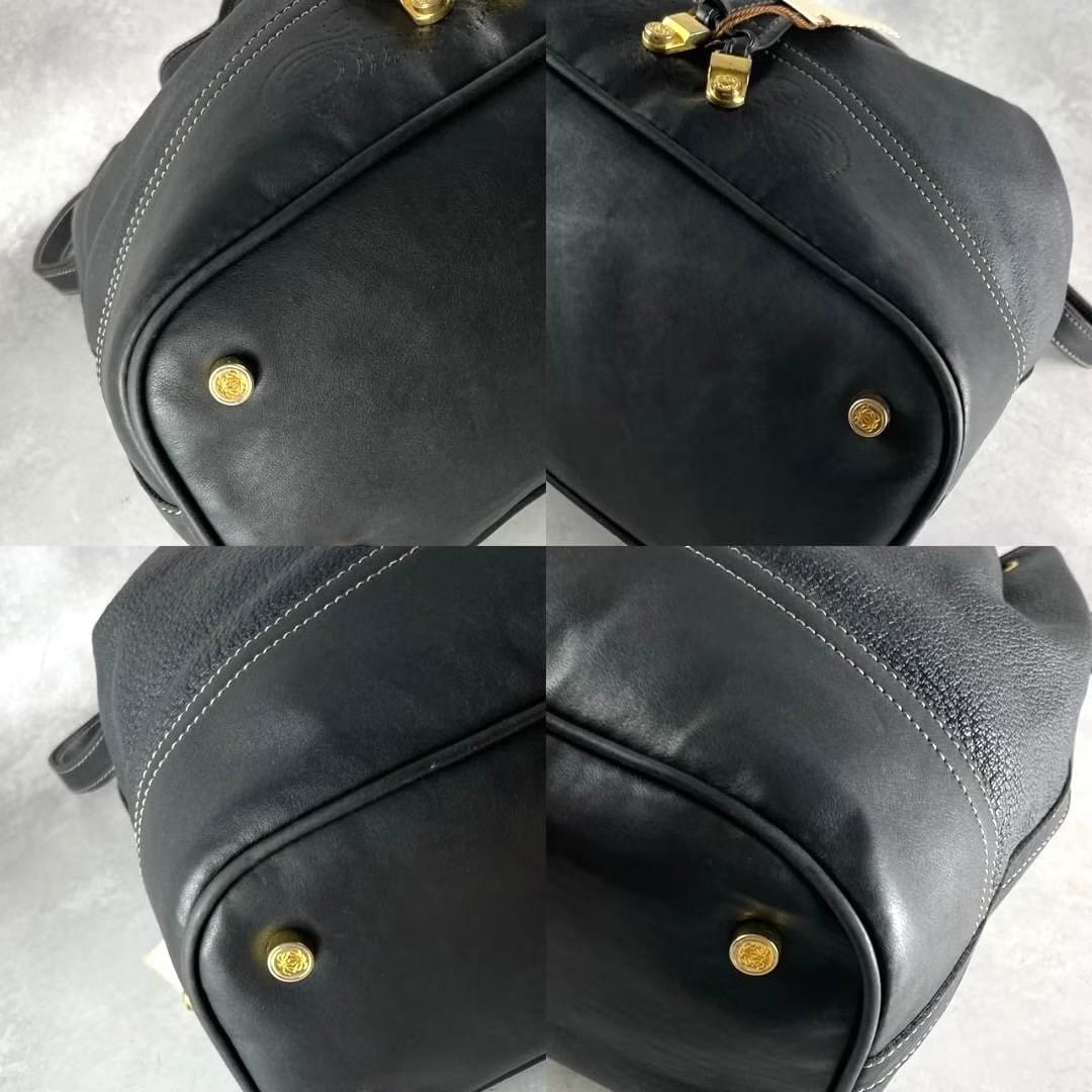 Loewe 黑金雕刻水桶包/單肩包/斜背包/側背包