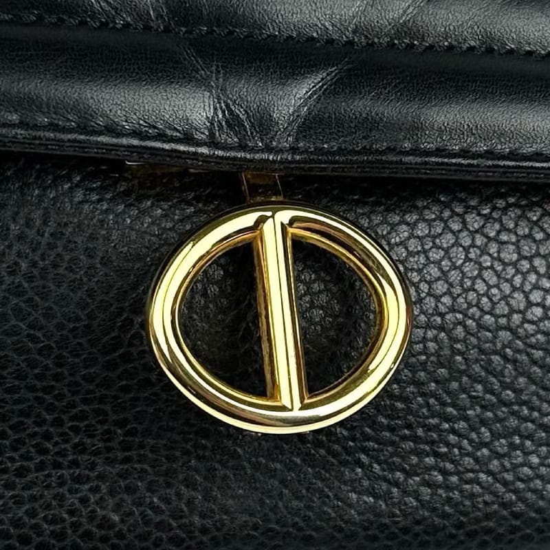 Dior稀有黑金魚子醬元寶包/側背包/斜背包