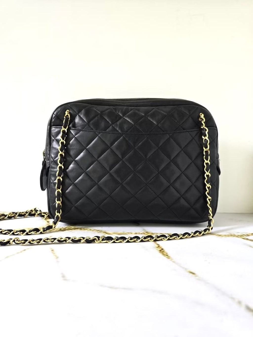 Chanel 經典黑金色相機包/單肩包/側背包