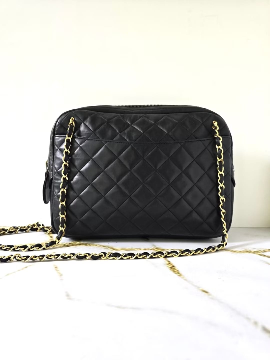 Chanel 經典黑金色相機包/單肩包/側背包