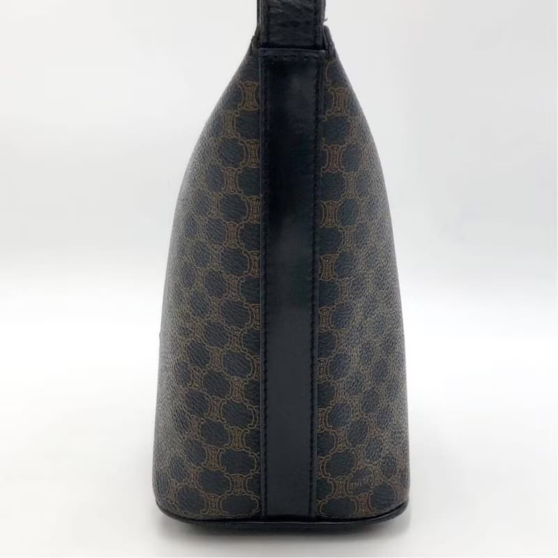 Celine Black Triomphe Hobo Lunch Box Bag/Shoulder Bag
