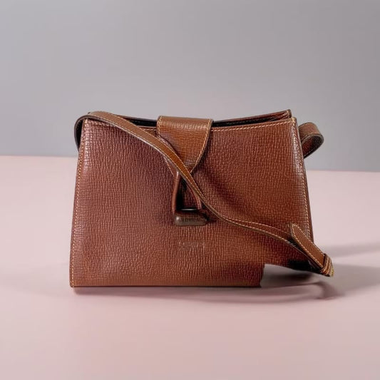 Loewe coffee color rotating buckle shoulder bag/oblique bag/side bag
