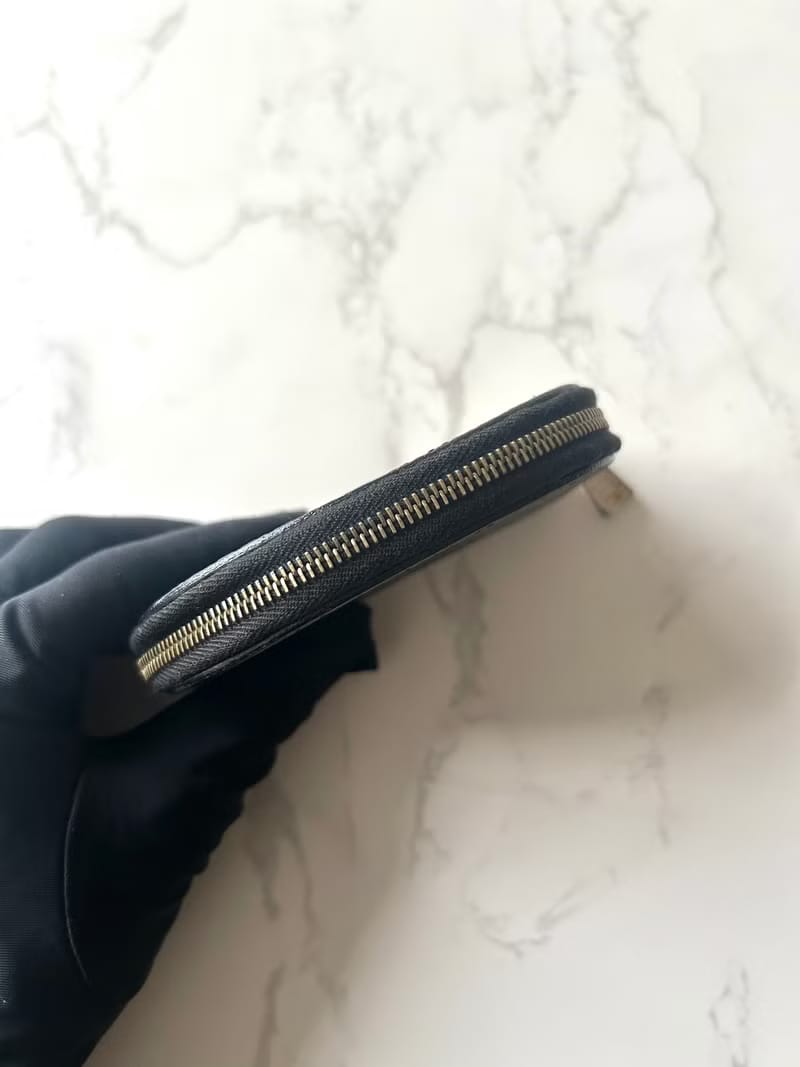 Celine黑色老花半月小錢包/零錢包/收納包