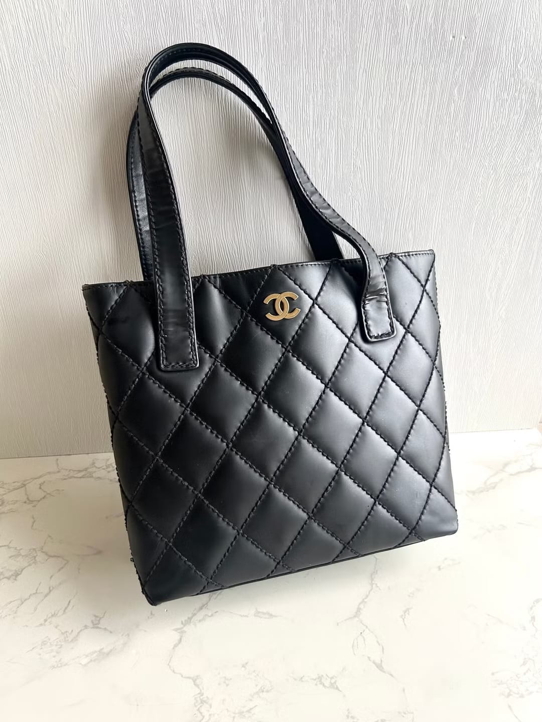 Chanel Vivian 黑金色托特包 側背包 單肩包