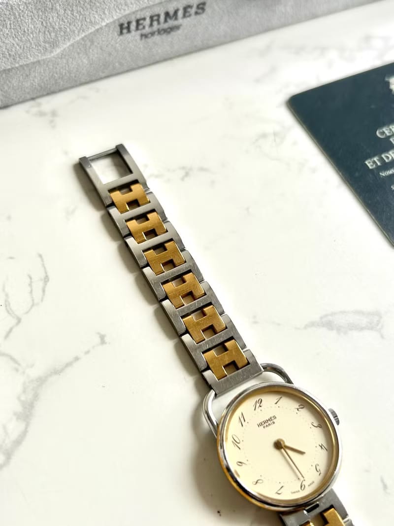 Hermes Arceau 二手男女裝金屬錶帶 手錶/腕錶
