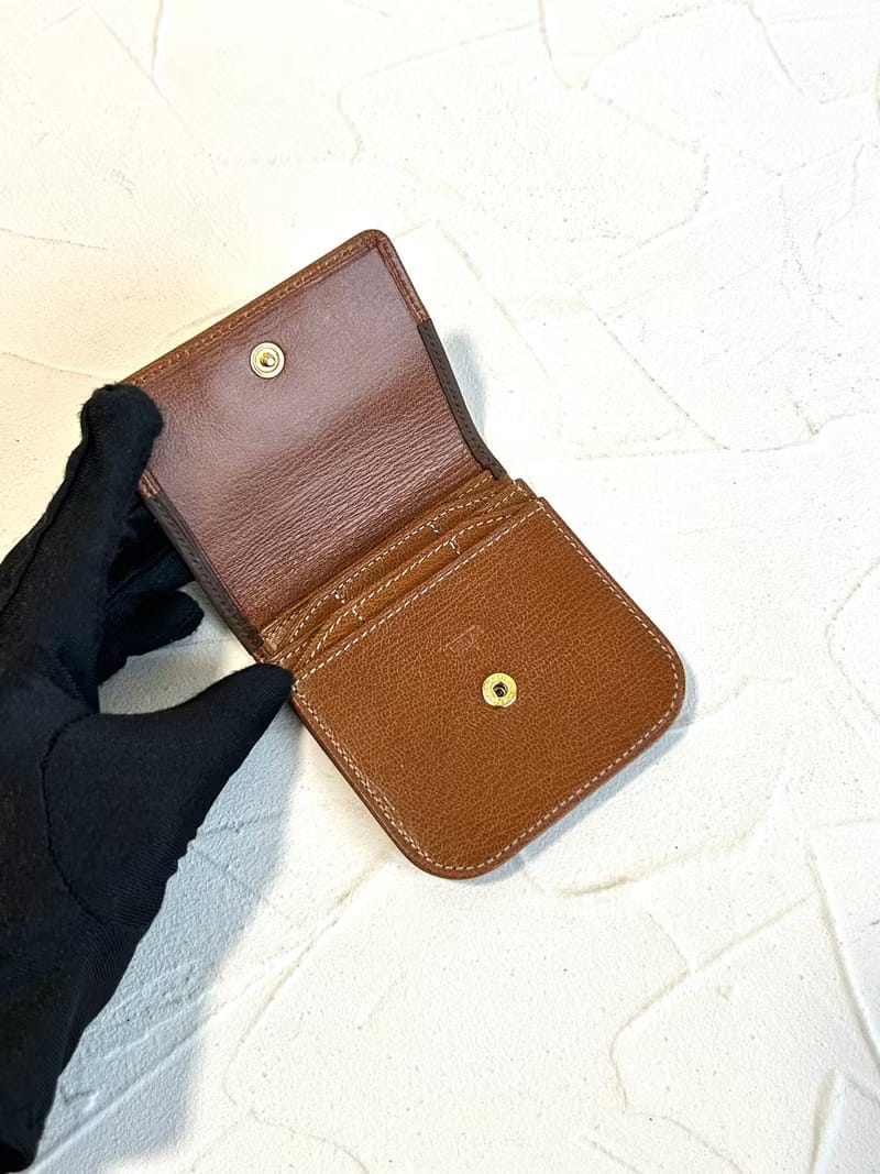 Loewe snake bone color matching short wallet/wallet/coin purse/mouth gold bag