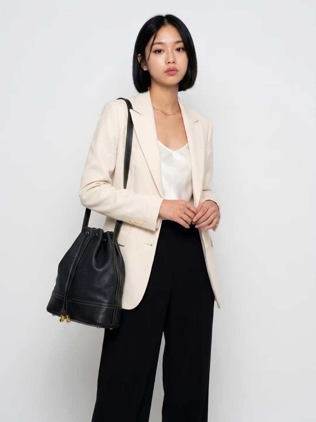 Loewe 黑金雕刻水桶包/單肩包/斜背包/側背包