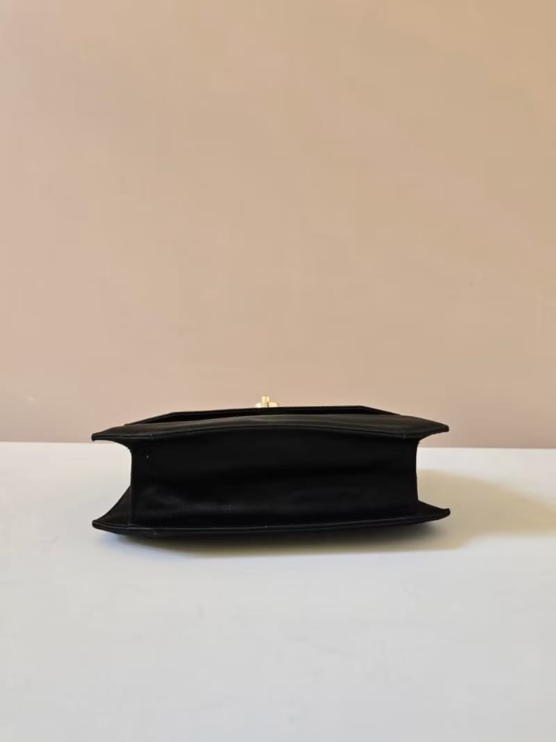 Celine按壓星球黑金色凱莉包/手提包