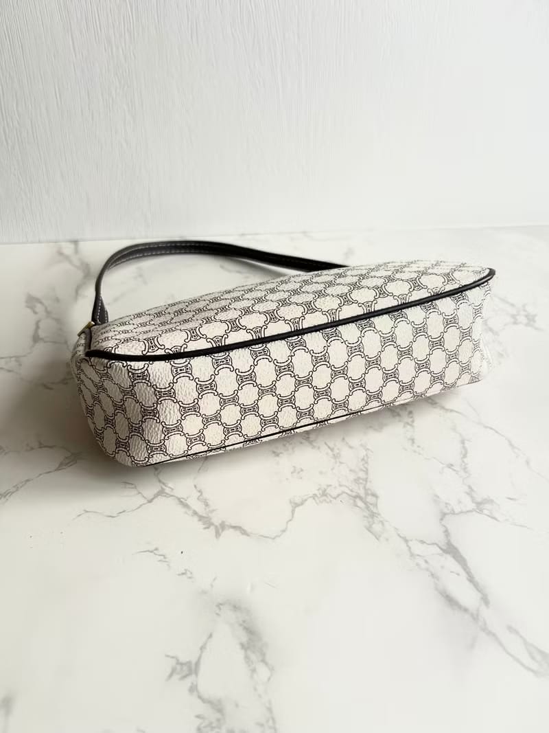 稀有品 Celine黑白色老花Hobo流浪包/腋下包/側背包