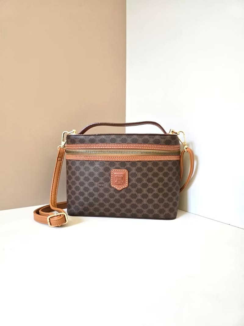 Second-hand Celine Arc de Triomphe presbyopic leather cosmetic chain shoulder bag/side bag/crossbody bag
