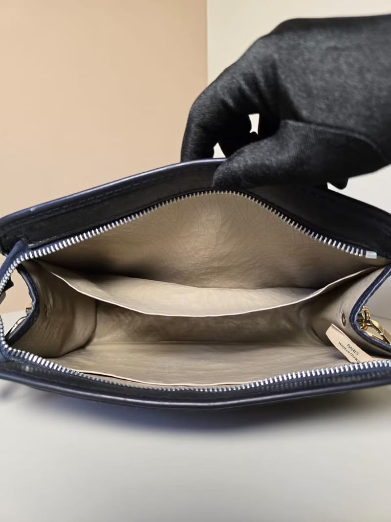 【LA LUNE】Second-hand Dior dark blue and black monogram shoulder bag/side bag