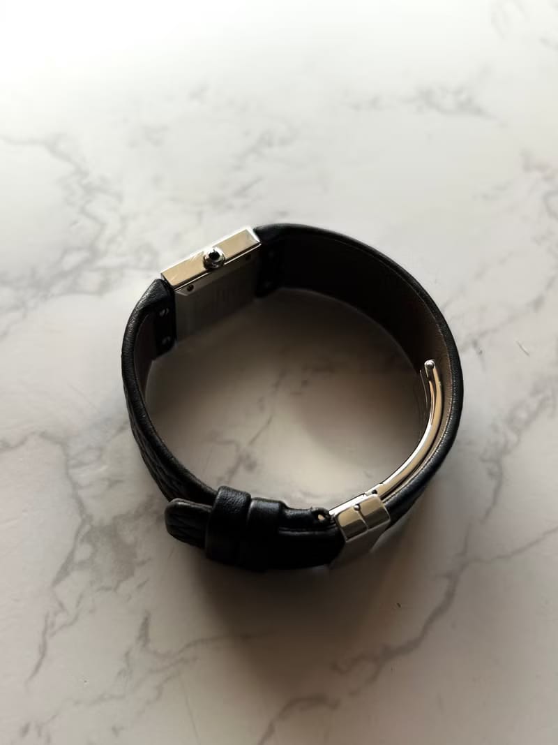 Chanel Matelassé Black and Silver Quartz Vintage Watch