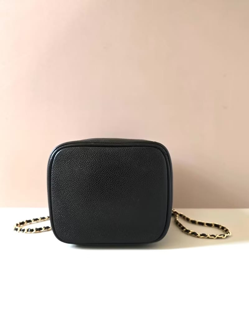 Chanel Black Caviar Cosmetic Case Bag/Slant Bag/Shoulder Bag