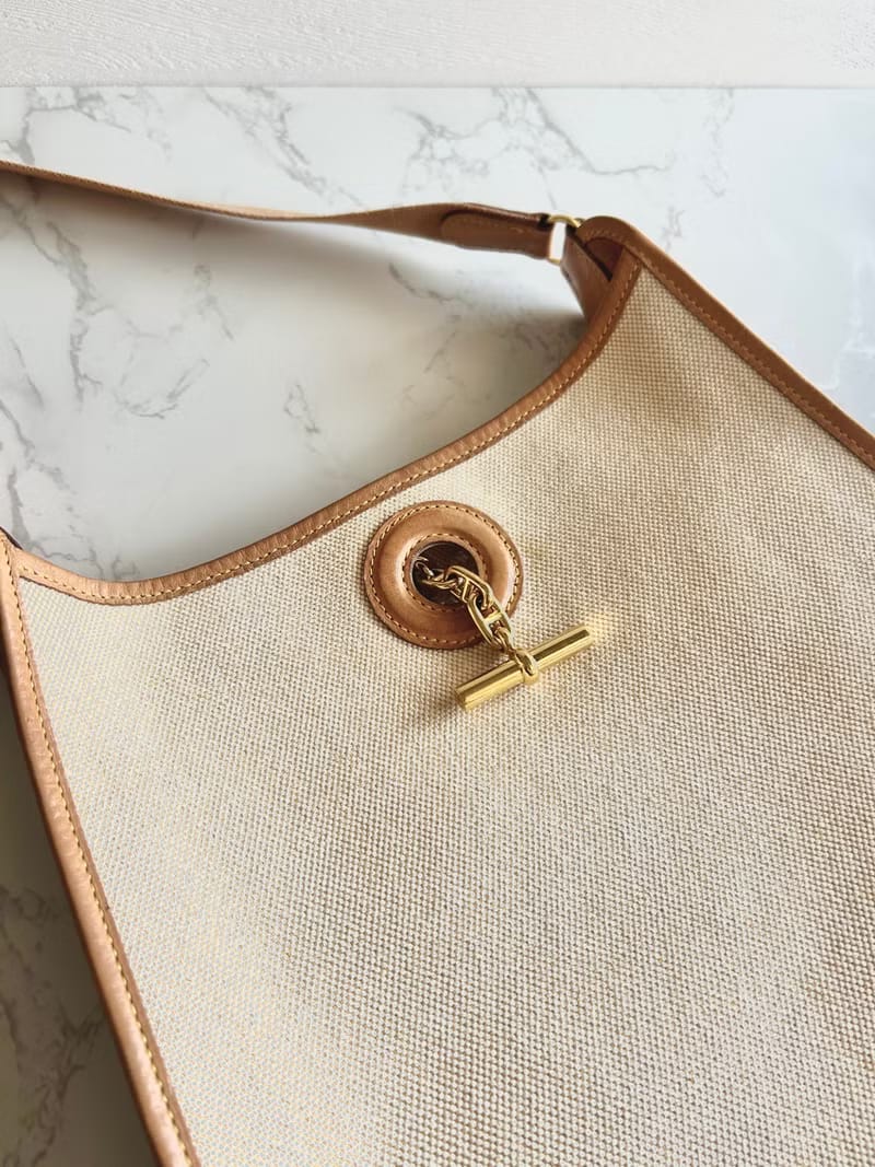 Hermes Vespa PM 帆布拼皮革包/側背包/單肩包