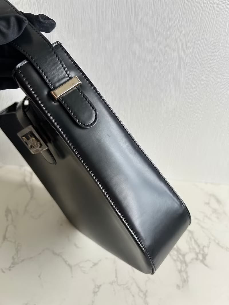 Celine Black and Silver Carriage Hobo Bag/Shoulder Bag/Crossbody Bag