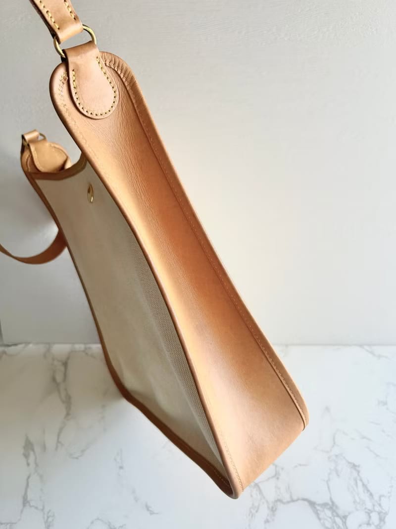 Hermes Vespa PM 帆布拼皮革包/側背包/單肩包