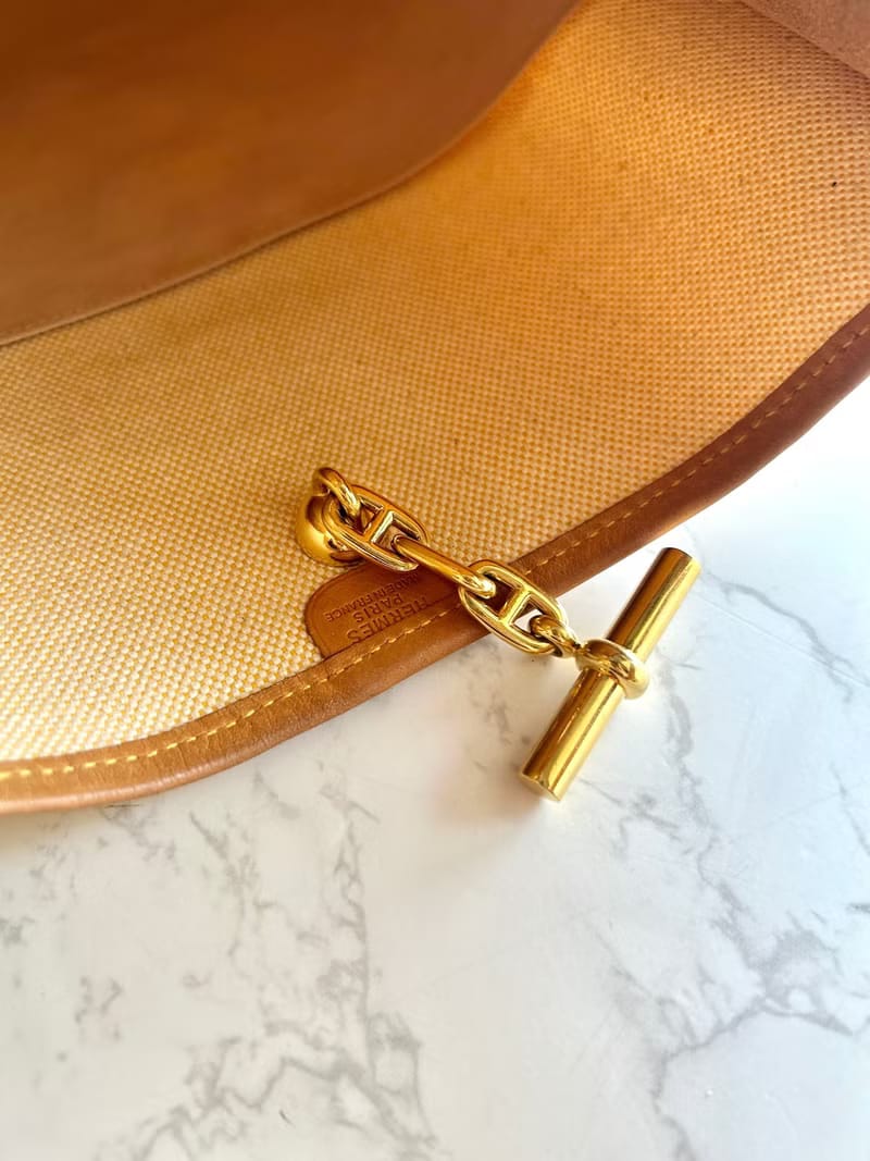 Hermes Vespa PM Canvas and Leather Shoulder Bag