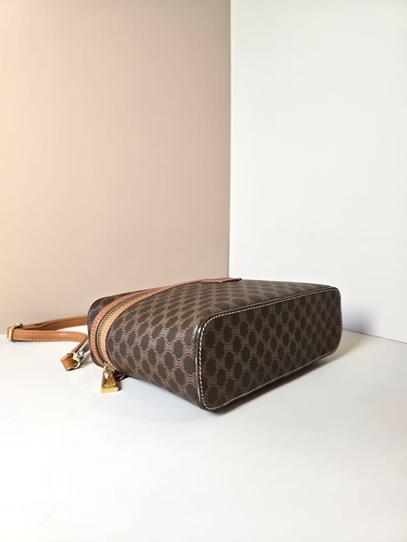 Second-hand Celine Arc de Triomphe presbyopic leather cosmetic chain shoulder bag/side bag/crossbody bag