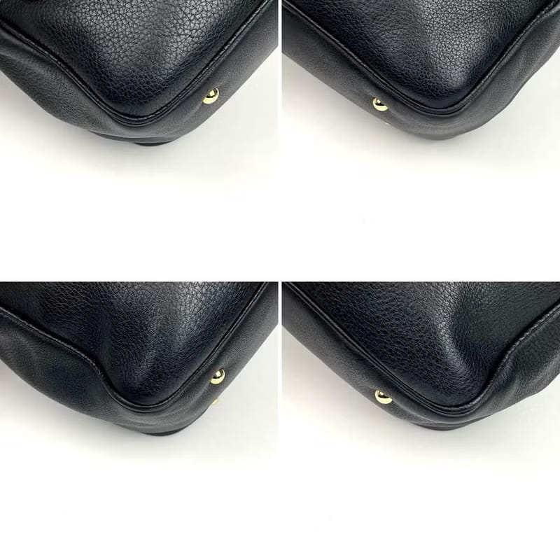 Loewe黑色簡約復古包皮革腋下包/側背包/單肩包