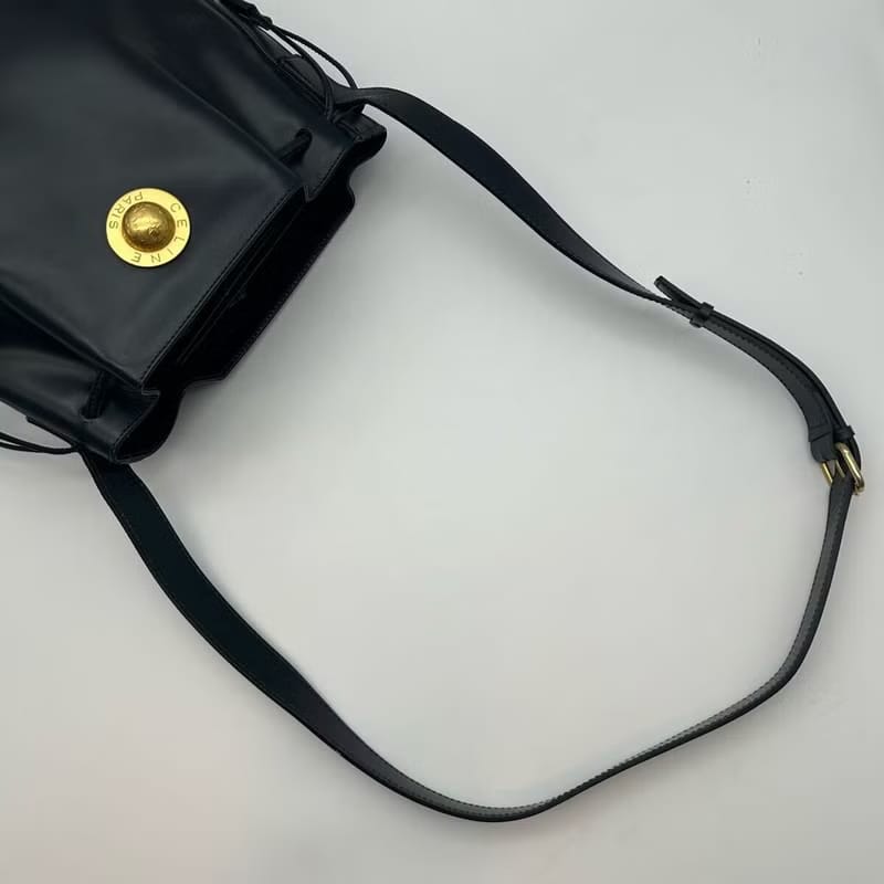 Celine black gold planet bucket bag/shoulder bag/side bag/crossbody bag