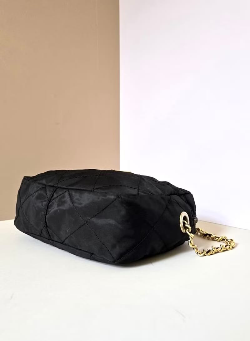 Prada黑色降落傘側背包/單肩包/斜背包