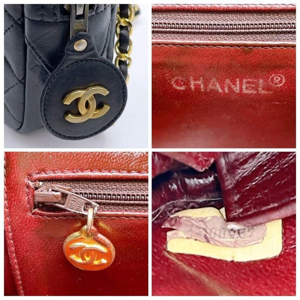 Chanel 經典黑金色小相機包/單肩包/側背包