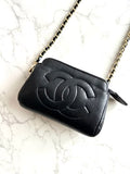 Chanel Black Leather Vintage Crossbody/Shoulder Bag