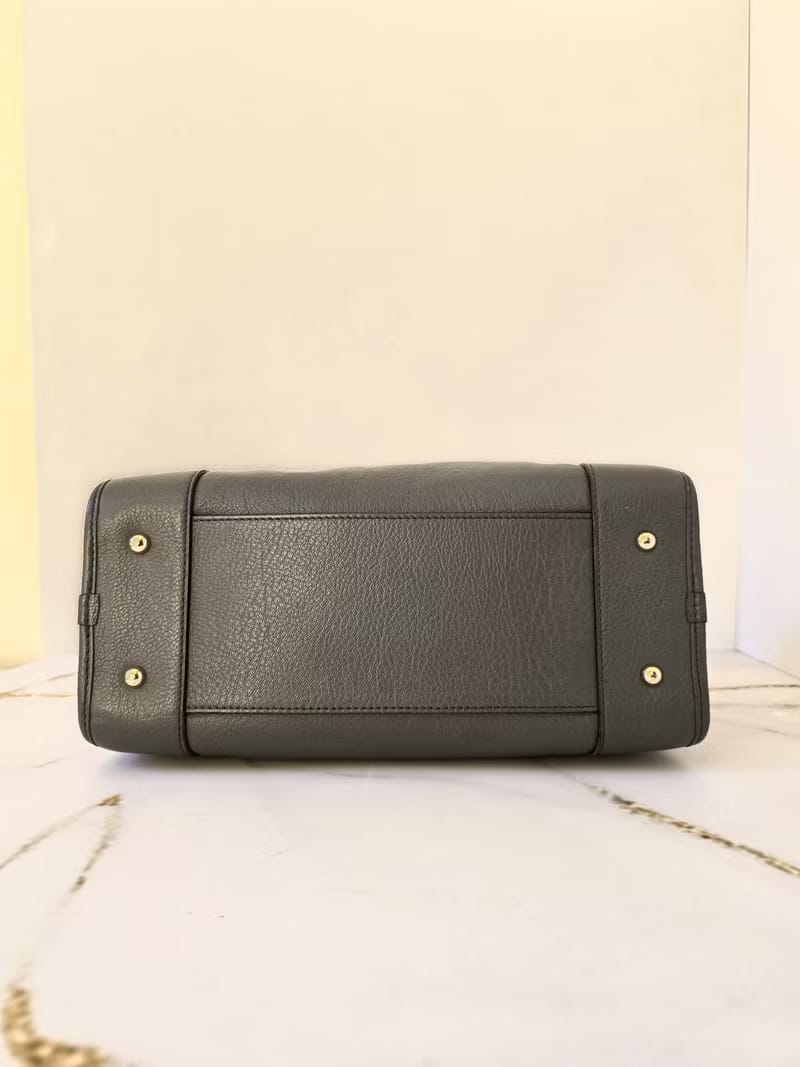 稀有 Loewe Amazona 28 中古灰藍色波士頓包 手提包