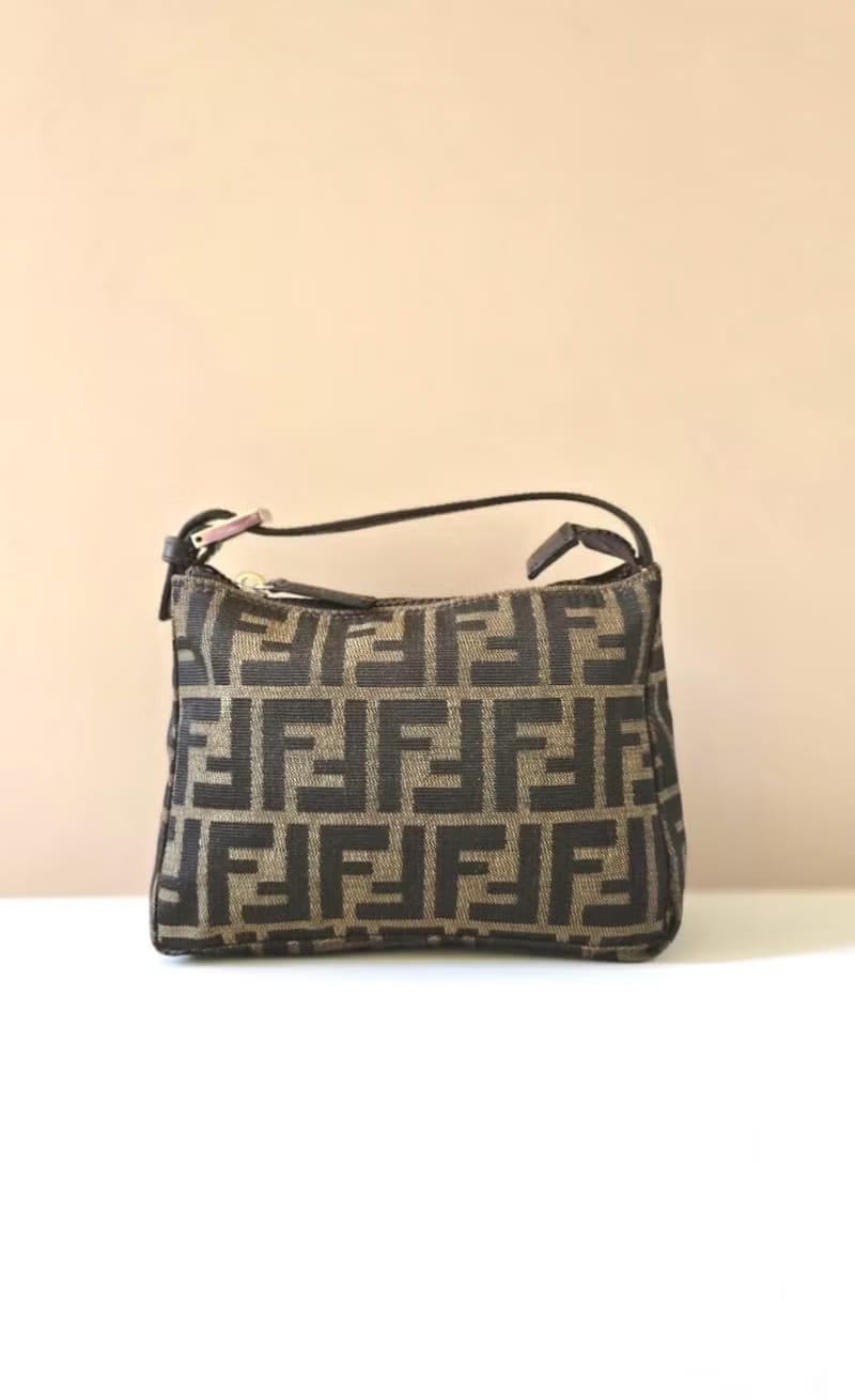 Fendi Zucca 咖啡色老花迷你包/手提包