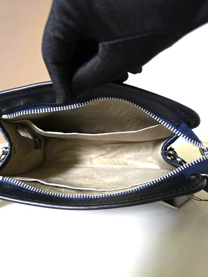 Dior dark blue old flower crossbody bag/shoulder bag/side bag
