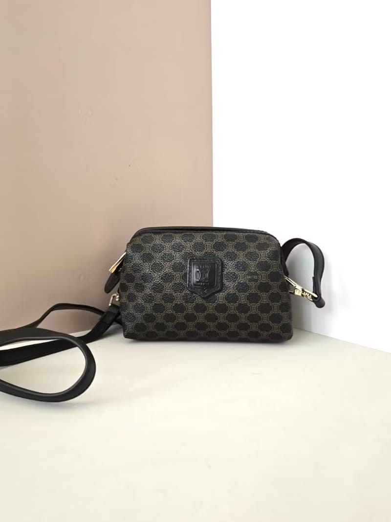Celine black monogram cloud bag/shoulder bag/side bag/crossbody bag