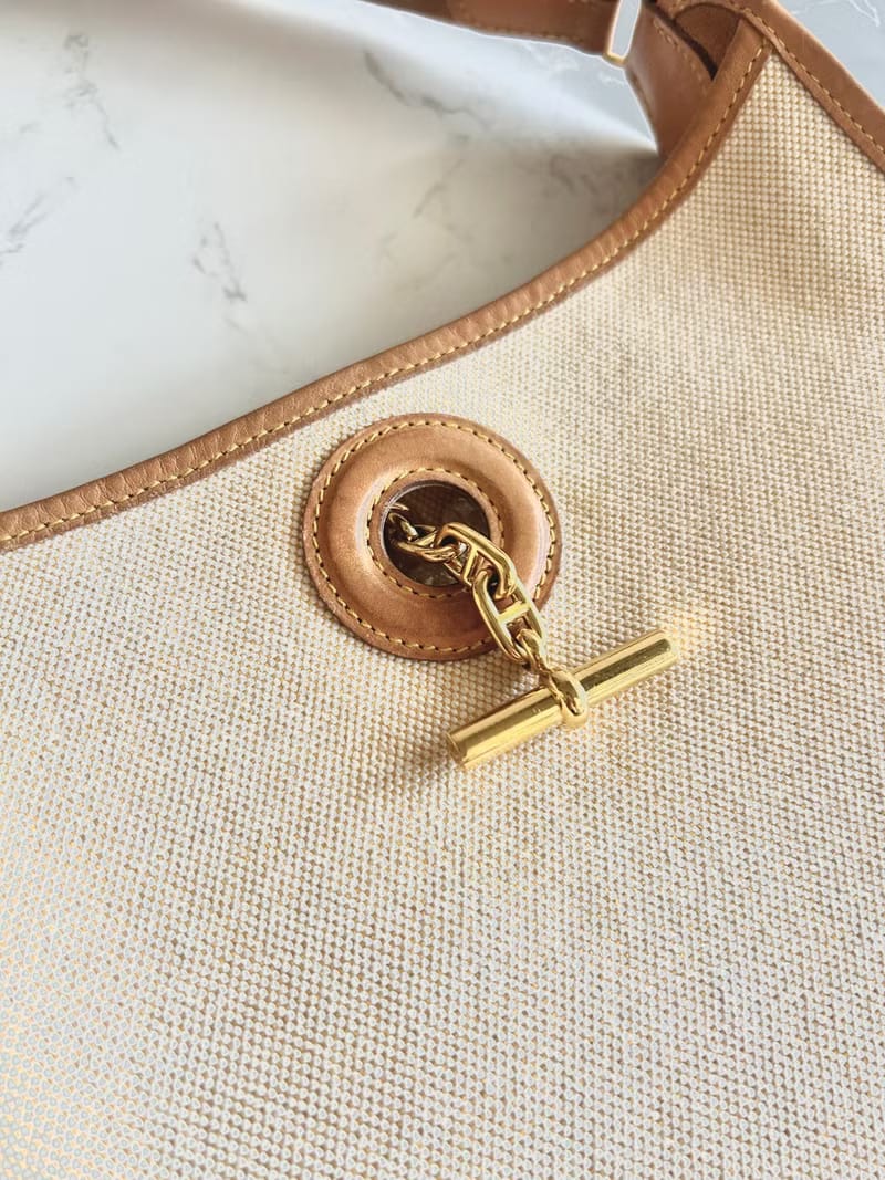 Hermes Vespa PM 帆布拼皮革包/側背包/單肩包