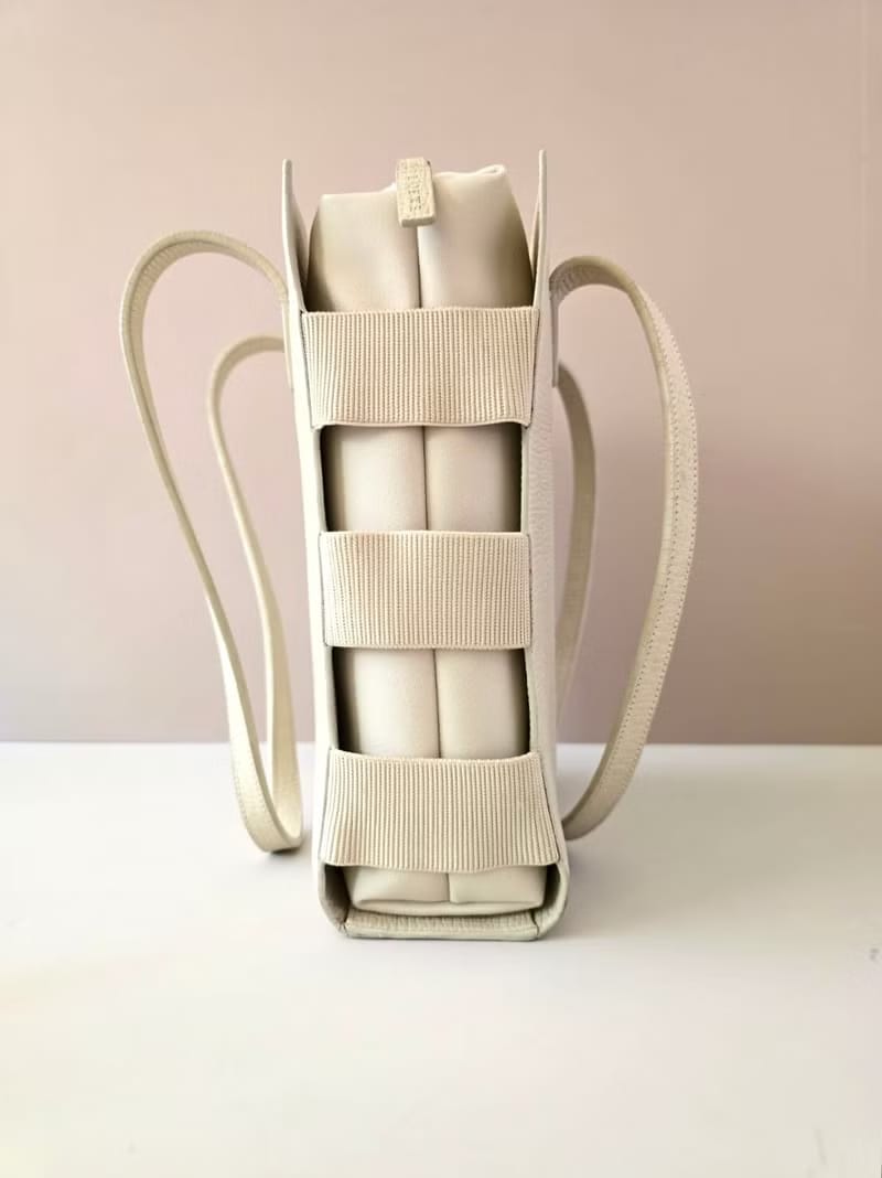 Loewe Off-White Tiered Tote/Crossbody/Shoulder Bag