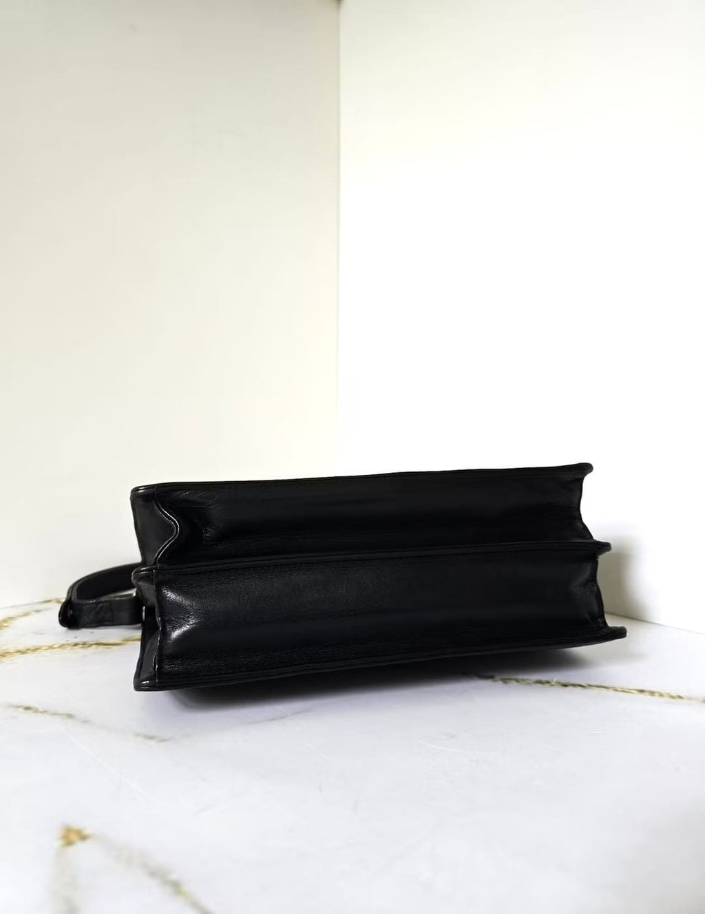 Dior Montaigne黑金牛皮兩用包/單肩包/側背包L斜背包