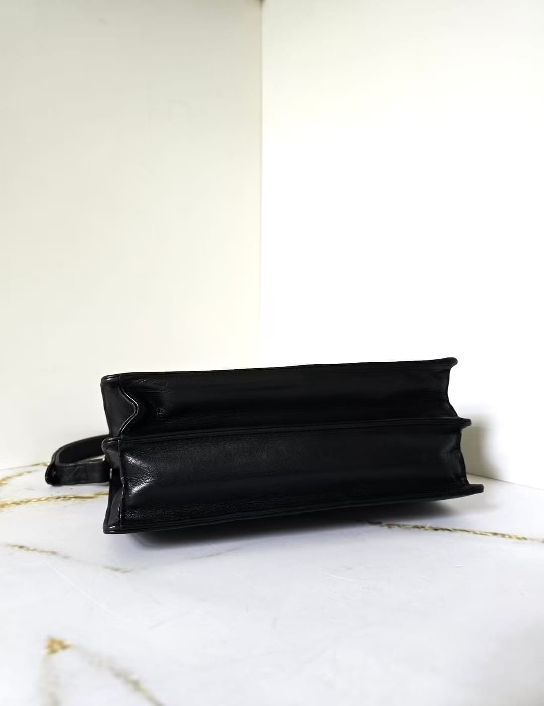 Dior Montaigne黑金牛皮兩用包/單肩包/側背包L斜背包