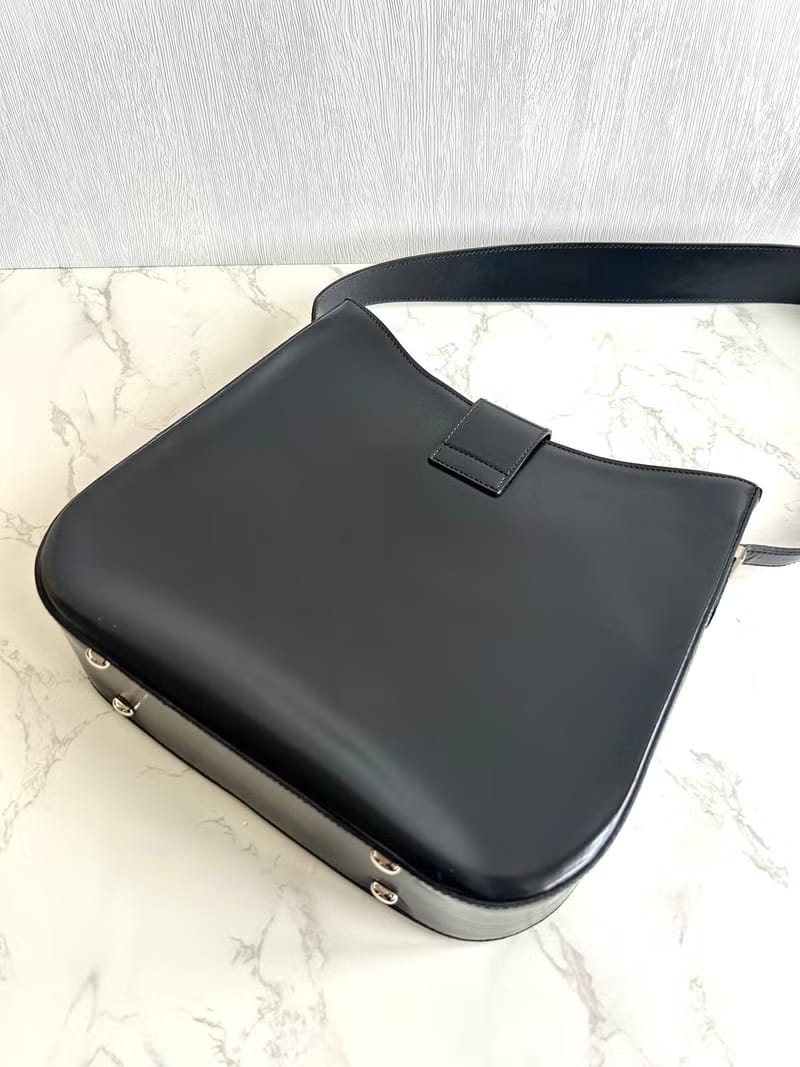 Celine黑銀馬車流浪包/腋下包/側背包/單肩包