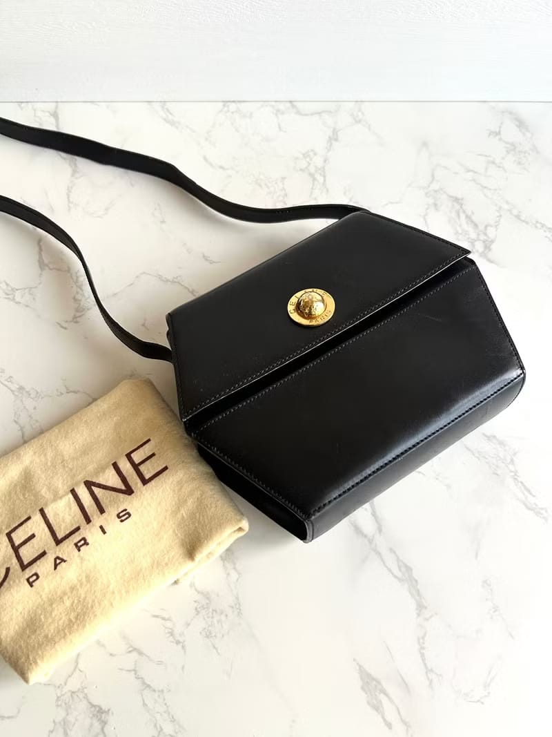 Celine黑金星球幾何盒子包/斜背包/單肩包/側背包